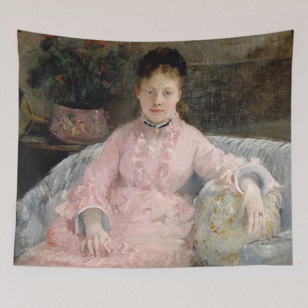 Artikelvorschau, Berthe Morisot - Das rosa Kleid entworfen und verkauft von Impressionist Masters.