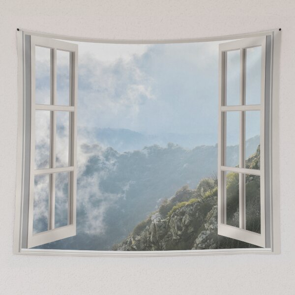 Item preview, California Mountains Window Tapestry designed and sold by mbarimo7.
