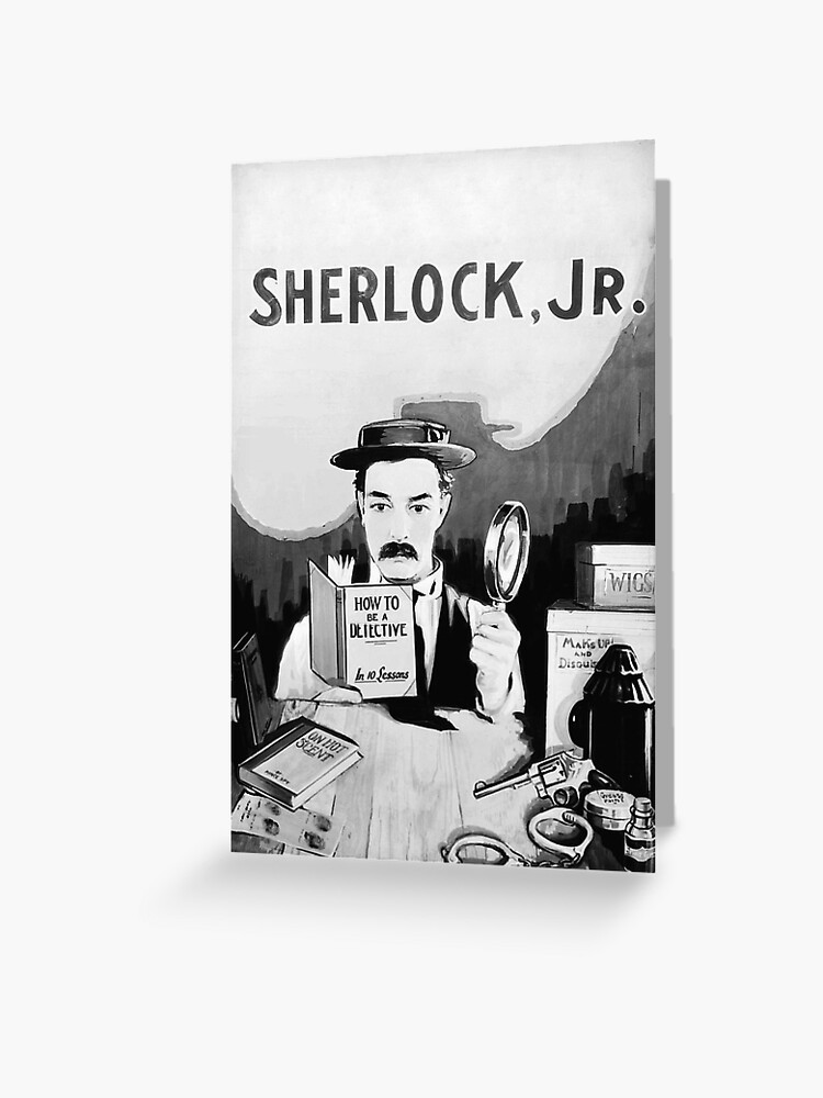 Sherlock Jr Greeting Card By Dpodshirts Redbubble