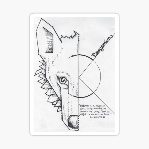 The Wolf of the Tribe of Benjamin Sticker