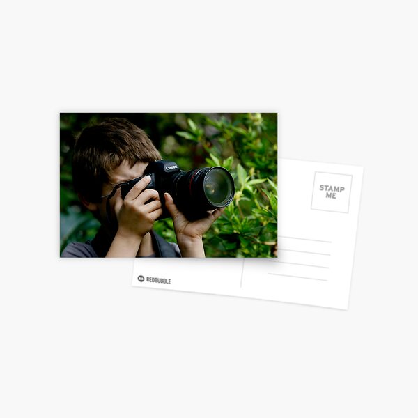 Young Budding Photographer ........... Postcard