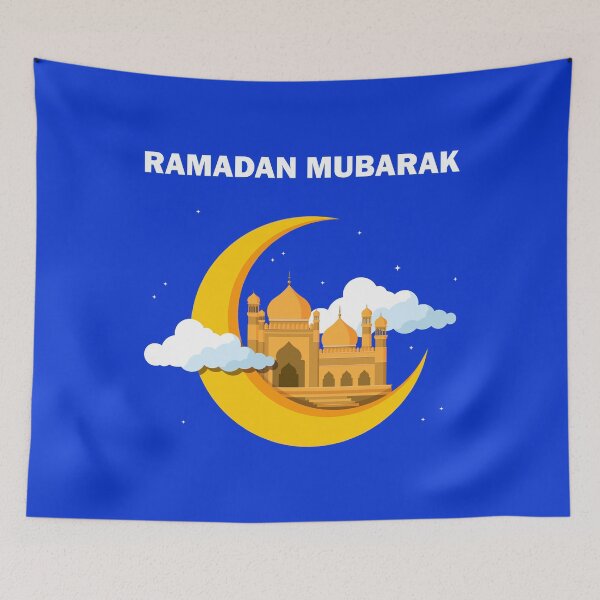 Item preview, Ramadan Mubarak Ramadan Kareem Yellow Crescent Mosque Masjid Gift designed and sold by Best Arts.