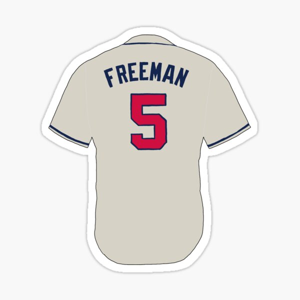 Freddie Freeman Jersey Sticker Sticker for Sale by clamayi2