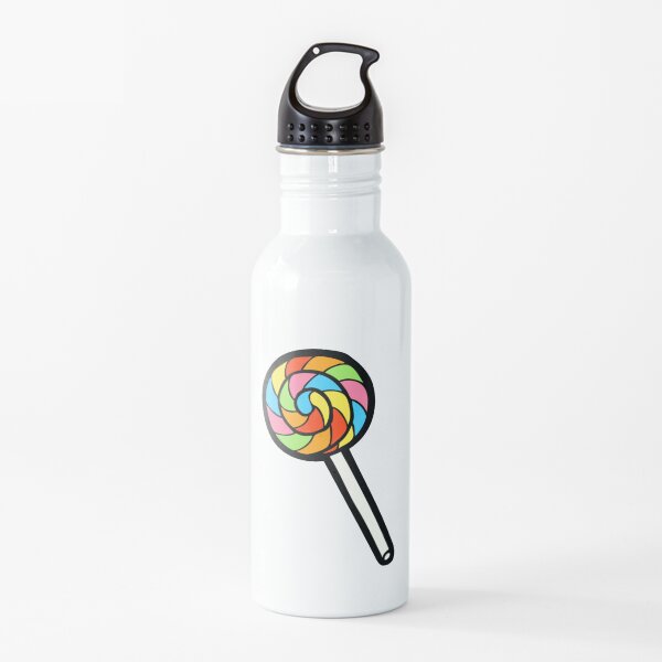 Rainbow Lollipop Pattern Water Bottle
