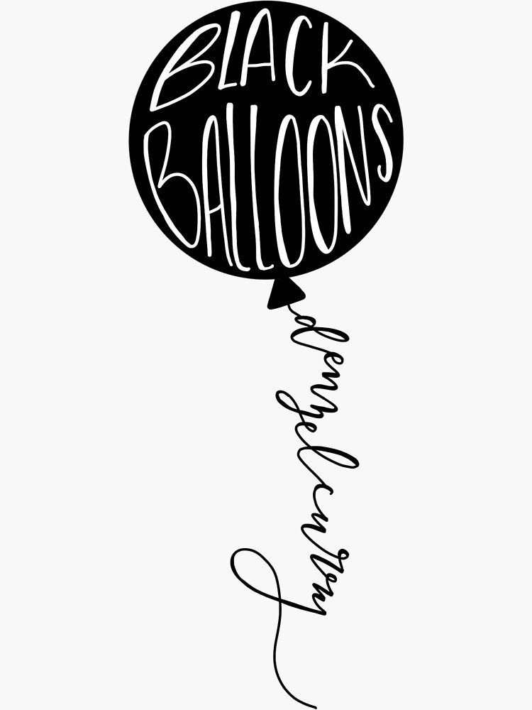 "BLACK BALLOONS" Sticker for Sale by hipsterena Redbubble