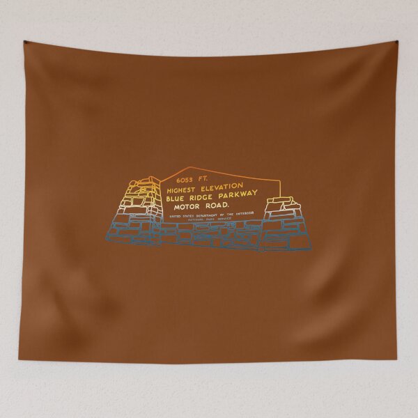 Item preview, blue ridge parkway highest elevation drawing designed and sold by inthenarrative.