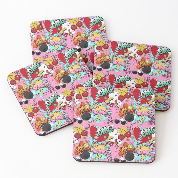 Item preview, Cool Comic Style Pop Art Collage Pink designed and sold by UniQueensShop.