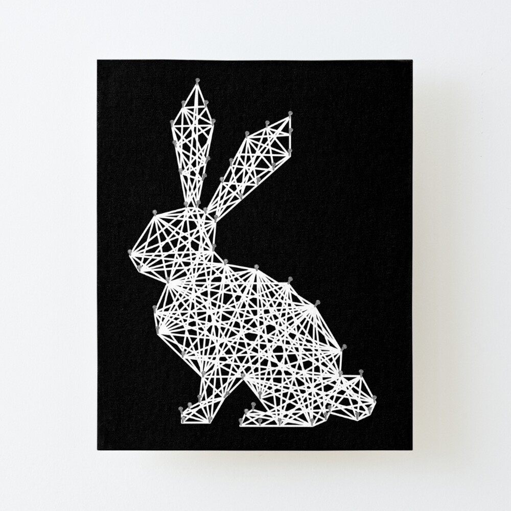 Nail thread string art Easter Rabbit Art Board Print for Sale by