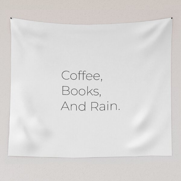 Item preview, Coffee Books And Rain designed and sold by Minimalist Quotes and Sayings.