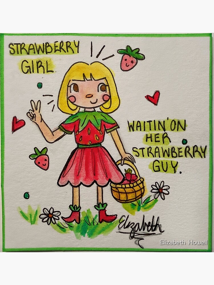 "Strawberry Girl" Poster by liza648 Redbubble