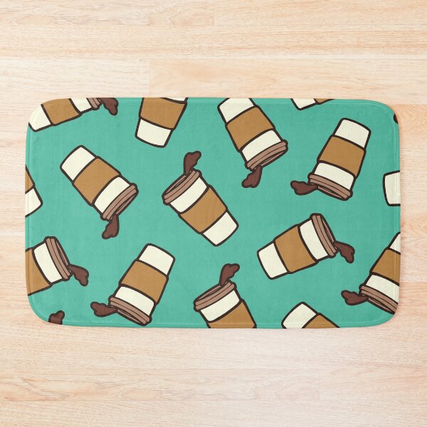 Take it Away Coffee Pattern Bath Mat