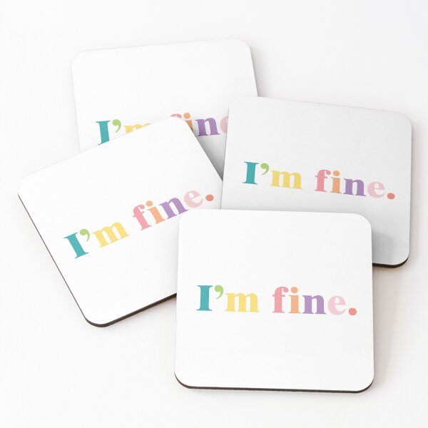 Item preview,  I'm fine (white) designed and sold by lee-mandarinee.