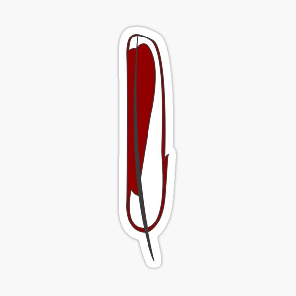 Red-Tailed Hawk Tail Feather Sticker