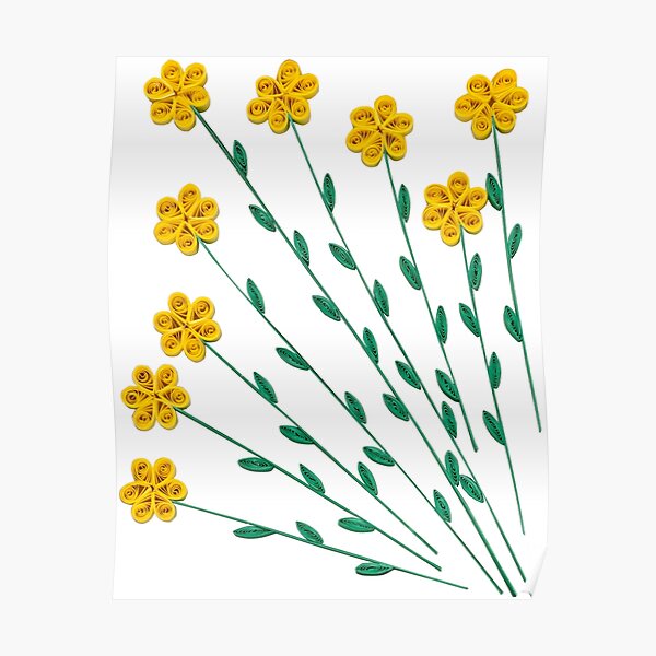 Yellow Wildflowers Poster