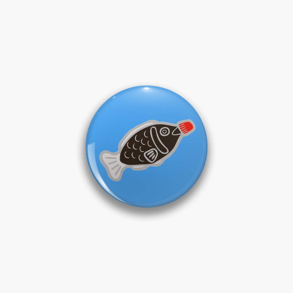 Sushi Soy Fish Pattern in Blue Pin