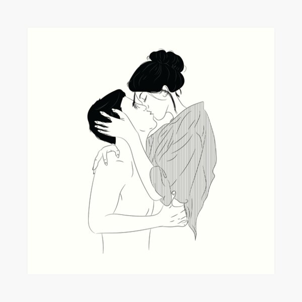 How to Draw Couple Kissing