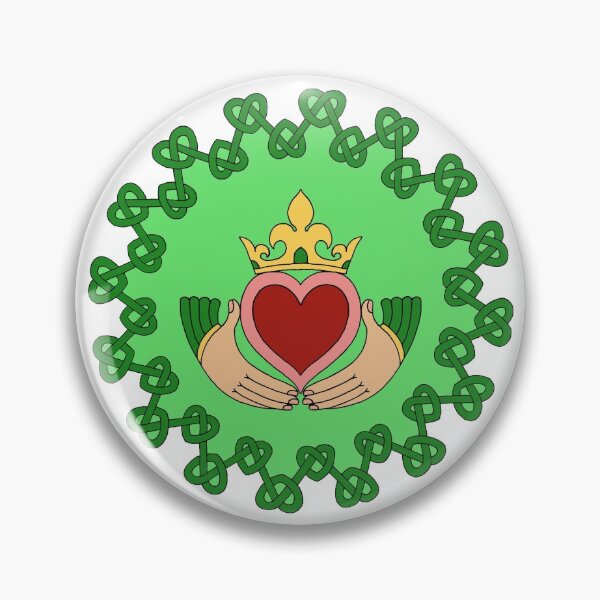 Item preview, Claddagh and Knotwork Green designed and sold by Azure Lion Productions.