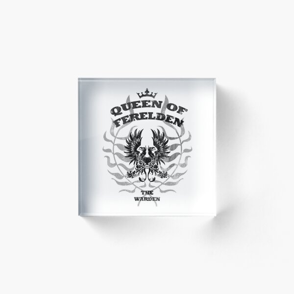 Queen of Ferelden - Black Acrylic Block