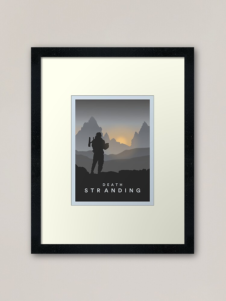 Death Stranding Minimalist Travel Poster Style Video Gaming Art Framed Art Print By Meepledesign Redbubble