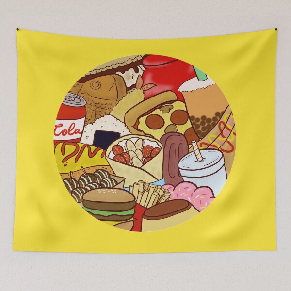 Item preview, Food Circle (Yellow) designed and sold by gingerbreadc.