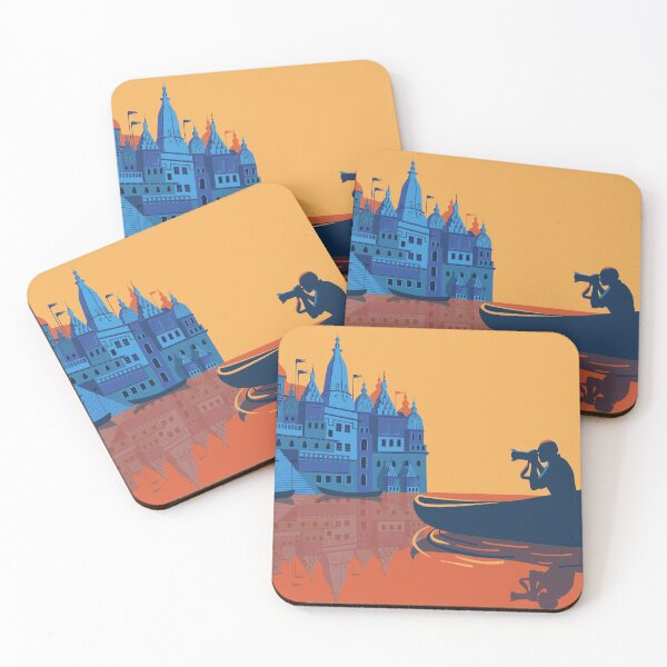 Item preview, Cityscape of sunset Varanasi Uttar Pradesh, India, Ganges river designed and sold by Familyshmot.