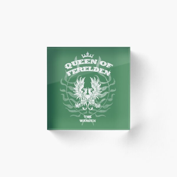 Queen of Ferelden - White Acrylic Block