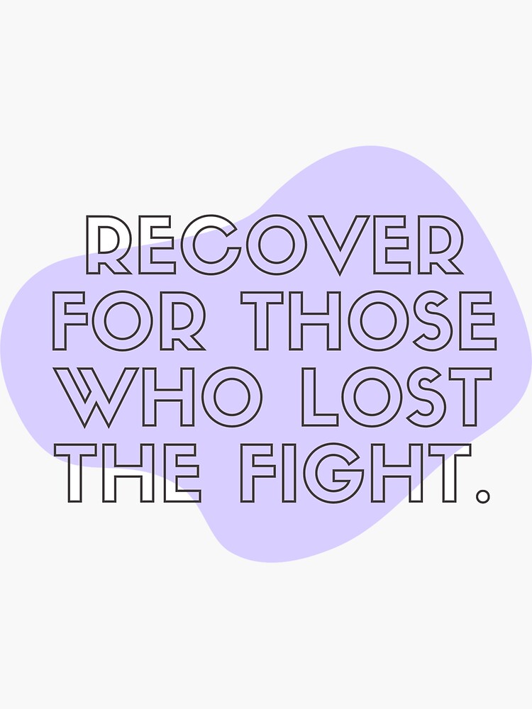 "recovery" Sticker for Sale by karayoung Redbubble