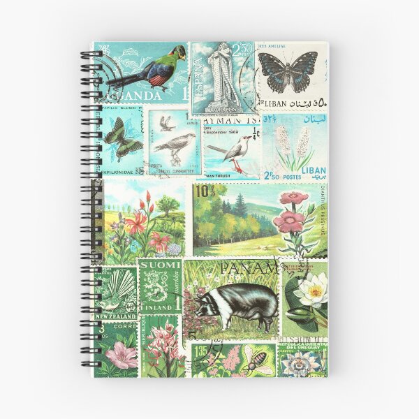Item preview, Like a Pig in Clover... Postage Stamp Collage designed and sold by tanglecrafts.