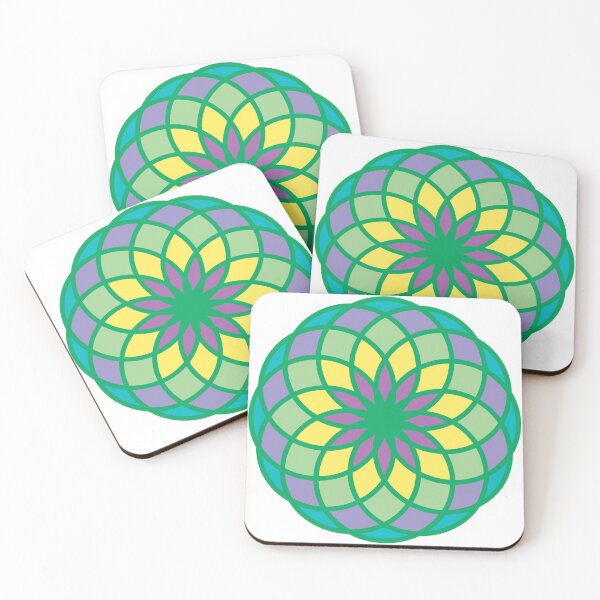 Item preview, Colorful spirograph like retro geometric design designed and sold by tandaleah.