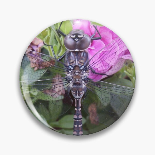 Item preview, Dragonfly Visiting Petunias designed and sold by Sandra Foster.