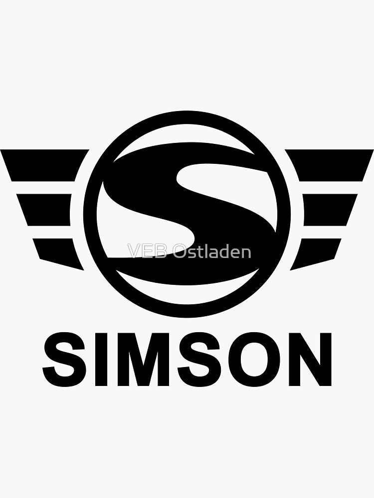 Sticker avec l'œuvre « Logo Simson (noir) » de l'artiste VEB