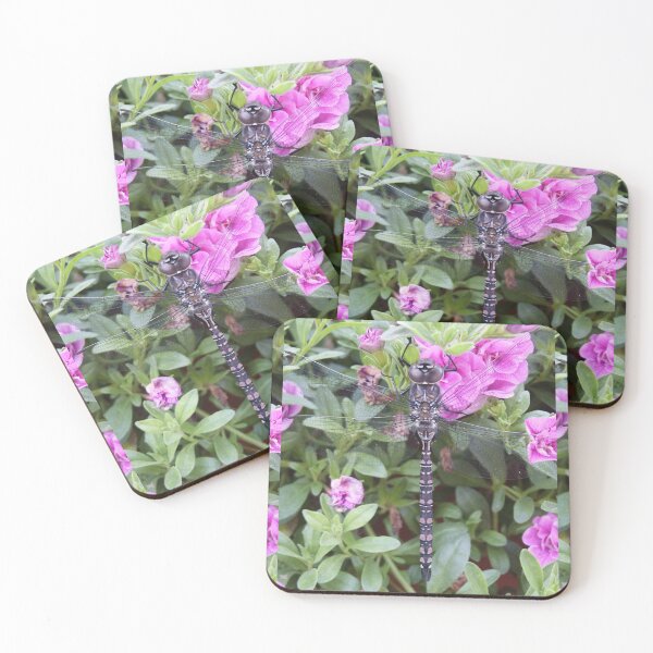 Item preview, Dragonfly Visiting Petunias designed and sold by Sandra Foster.