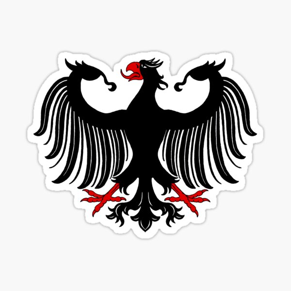 Deutsch-Eagle-Flagge Runder Aufkleber