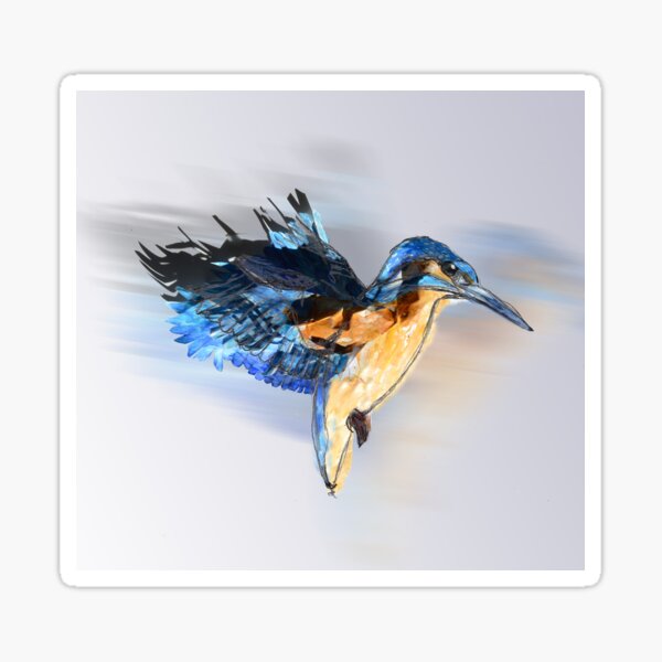 Kingfisher in Flight Sticker
