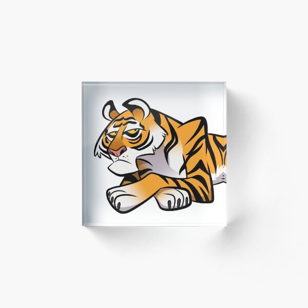 Tiger Caricature Acrylic Block