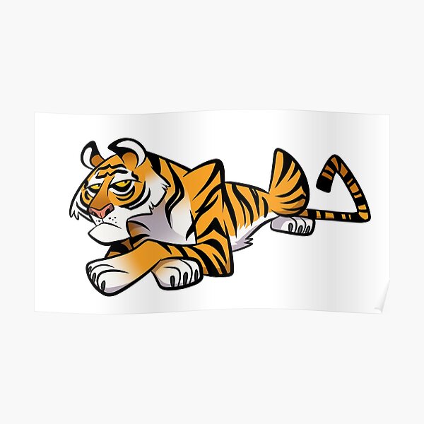 Tiger Caricature Poster