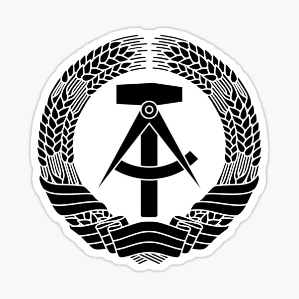 DDR coat of arms (black) Sticker