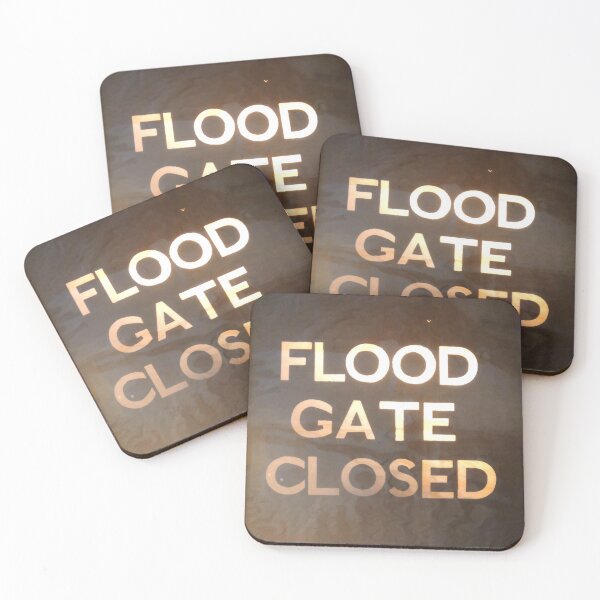 Item preview, Flood Gate Closed - engineering - signage designed and sold by circuitsnap.