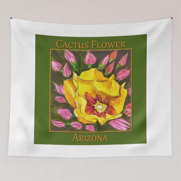 Item preview, Yellow cactus flower from the state of Arizona - WelshDesigns designed and sold by welshdesigns.