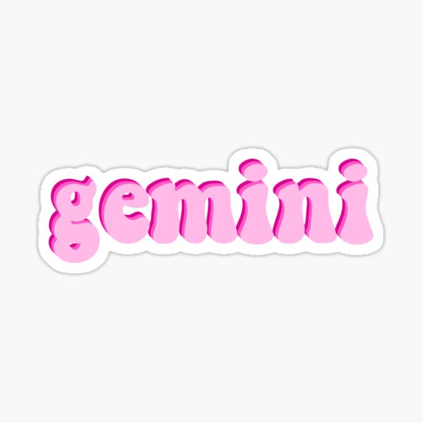 Pink Gemini Sticker