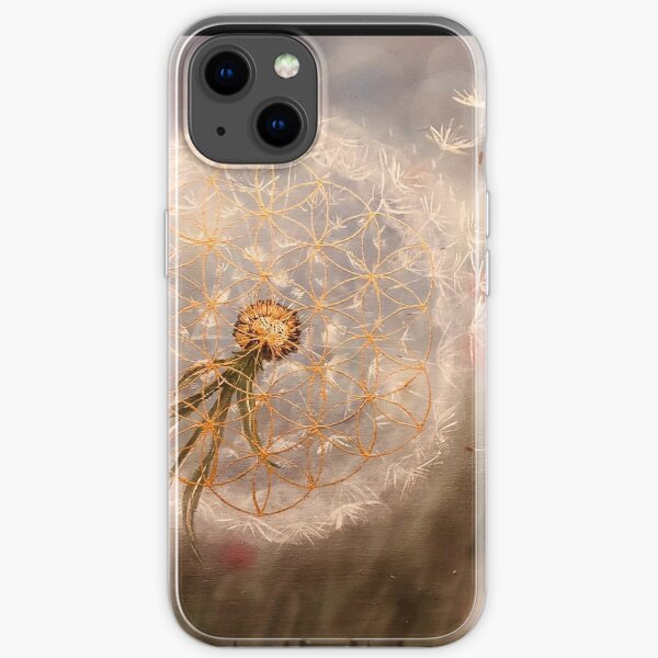 Sacred geometry - dandelion flower of life iPhone Soft Case