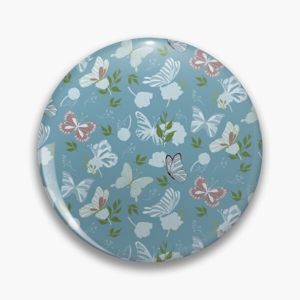 Item preview, Butterfly Flowers // Turquoise Butterflies // Flourish Butterfly Garden designed and sold by EstampAle.