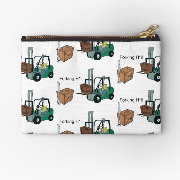 A Fork Forklifting all the Drama in the Relationship Zipper Pouch
