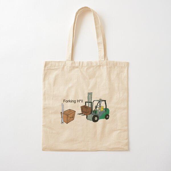 A Fork Forklifting all the Drama in the Relationship Cotton Tote Bag