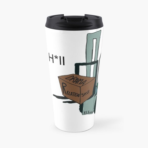A Fork Forklifting all the Drama in the Relationship Travel Mug