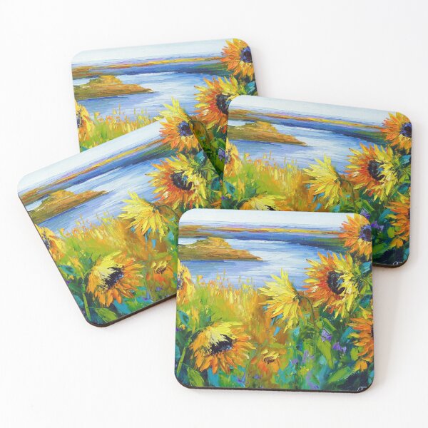 Item preview, Sunflowers in the wind by the river designed and sold by Olha Darchuk.