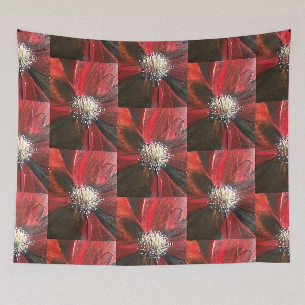 Item preview, Waxy red flower with fluffy centre.  designed and sold by Gill Barrett Art.