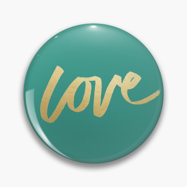 Item preview, Love Gold Turquoise Brush Type designed and sold by evannave.