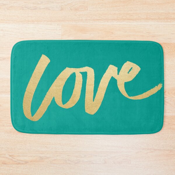 Item preview, Love Gold Turquoise Brush Type designed and sold by evannave.