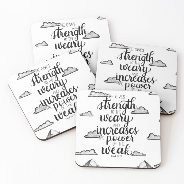 Item preview, Isaiah 40:29 - Bible Verse - He gives strength.  designed and sold by GraphicsbyNel.